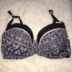 Xoxo 36d sexy cute lace floral bra pink black